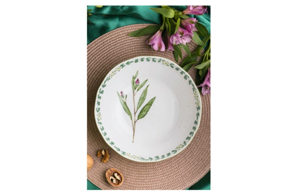 Салатник Noritake Английские травы 21,5 см, фарфор костяной