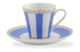 Чашка кофейная с блюдцем Noritake Карнавал 90 мл, синяя полоска, п/к