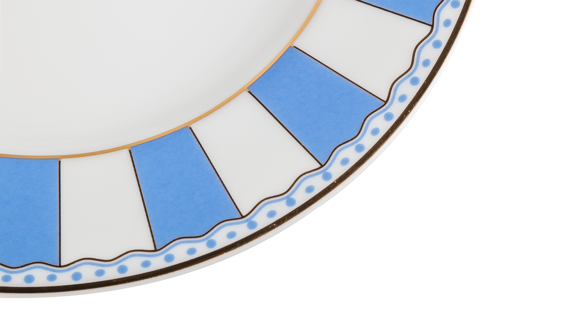 Набор тарелок десертных Noritake Карнавал 21см, синяя полоска, 2 шт, п/к
