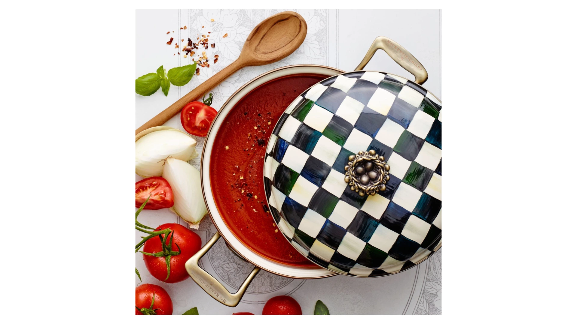 Кастрюля Mackenzie-Childs Courtly Check 3 л, сталь нержавеющая