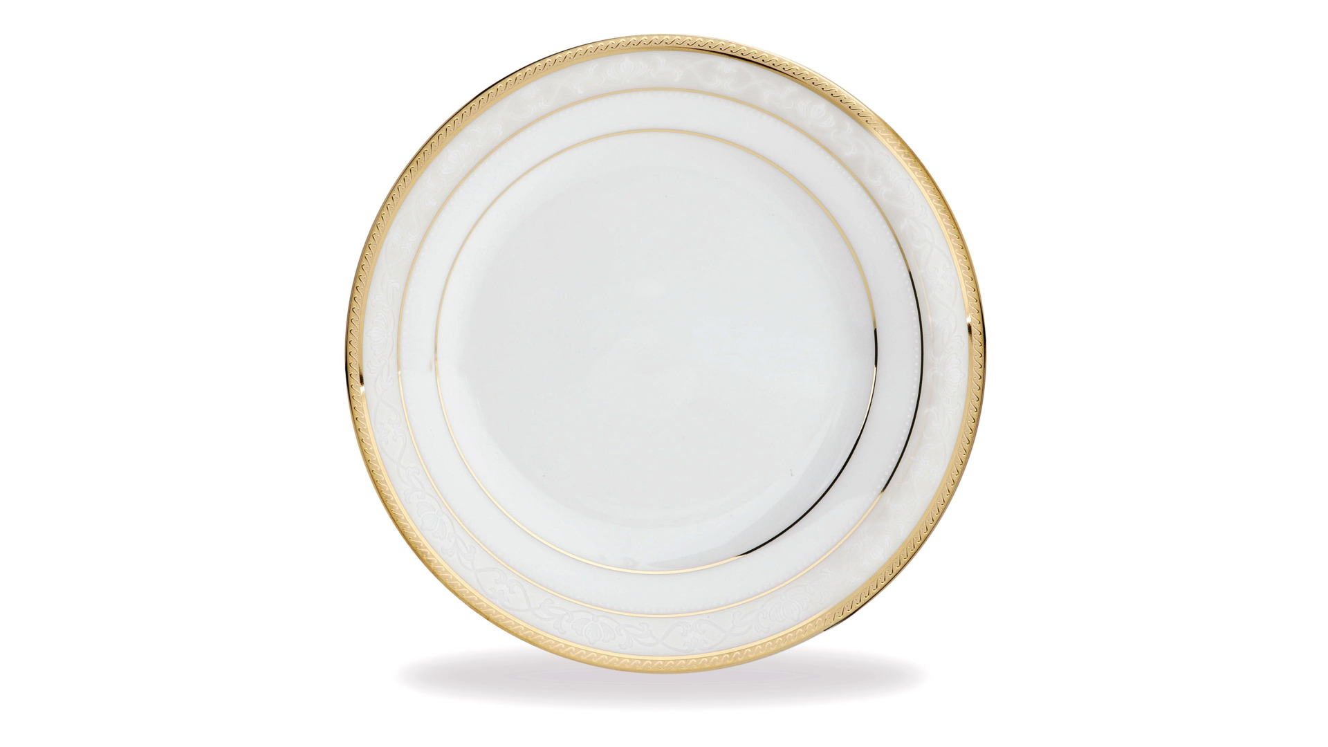 Тарелка десертная Noritake Хэмпшир, золотой кант 17 см
