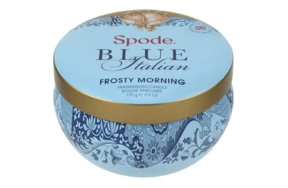 Свеча в жестяной банке Spode Голубая Италия 9 см