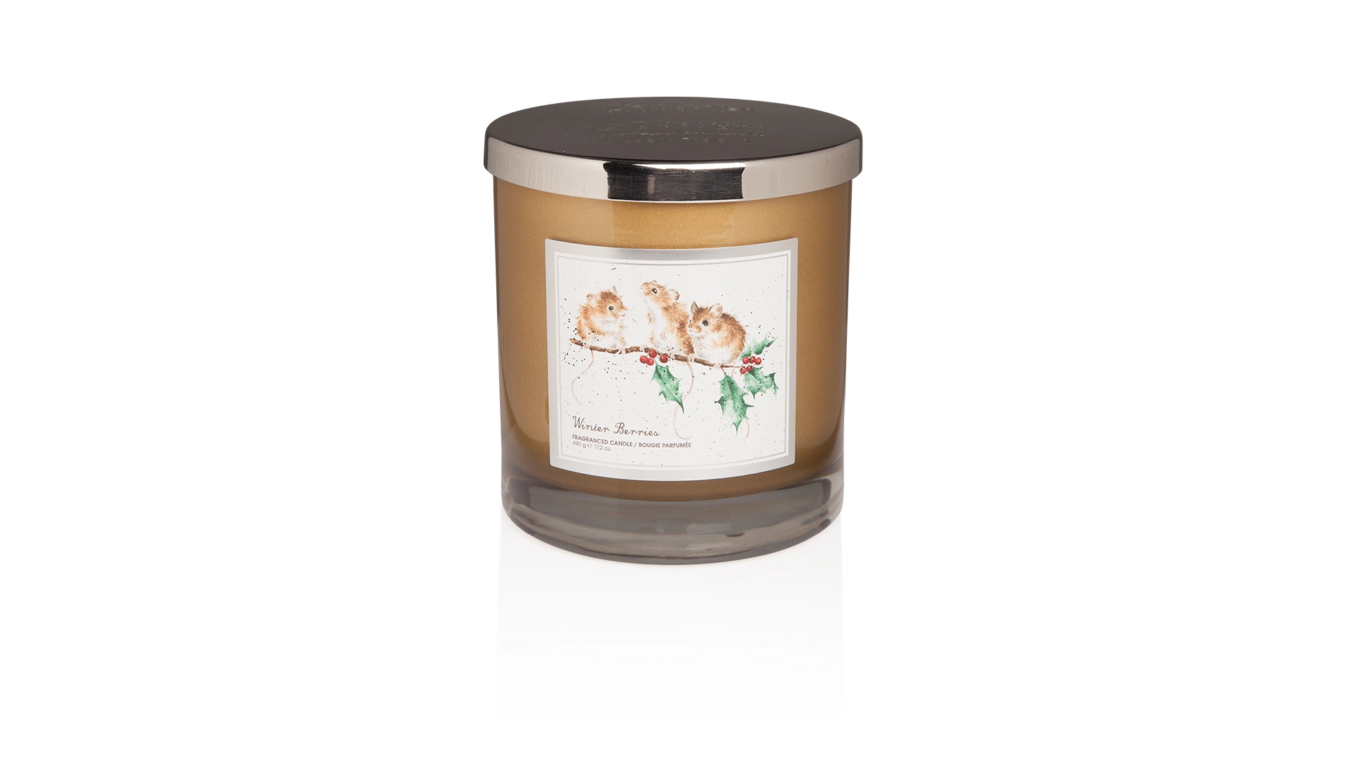 Свеча в банке с 2 фитилями Royal Worcester Забавная фауна Мышки 10 см