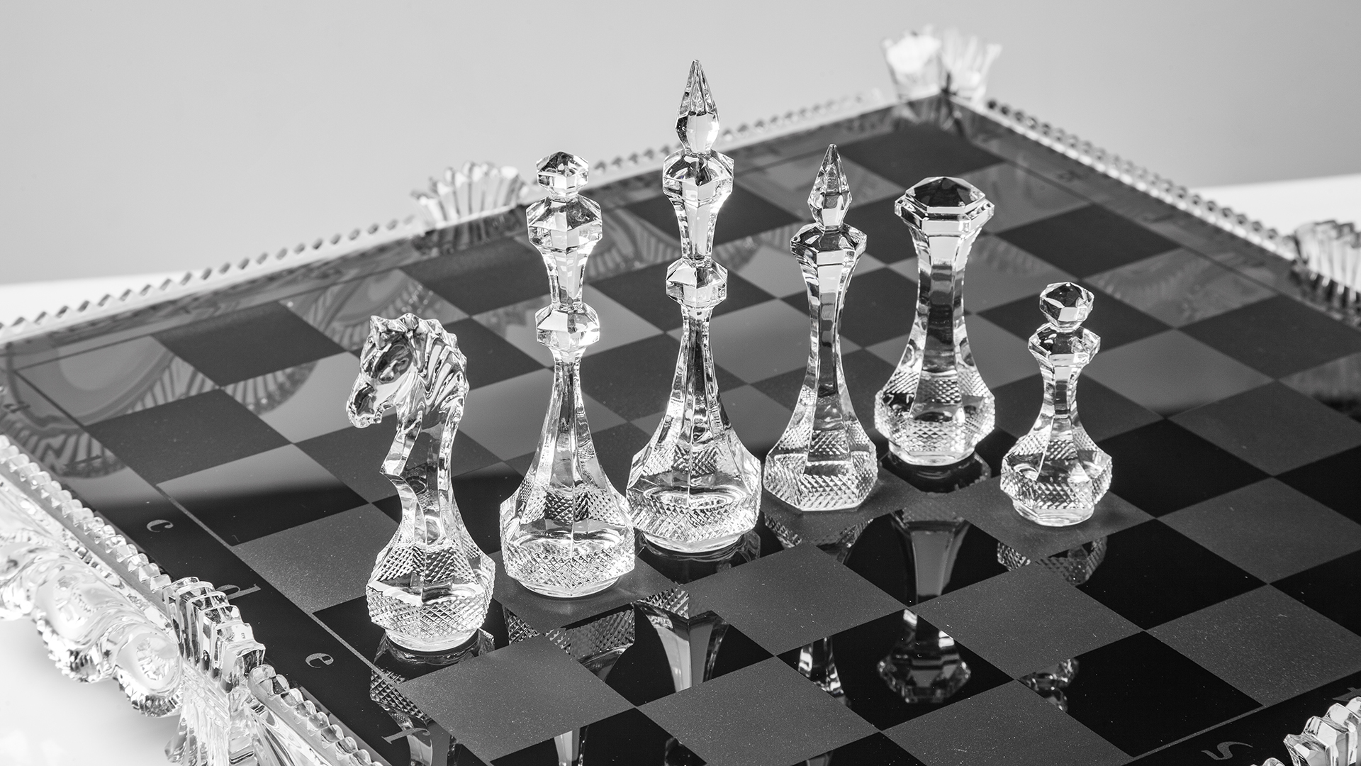Композиция Avdeev Crystal Хрустальные шахматы 42,5х20 см, хрусталь