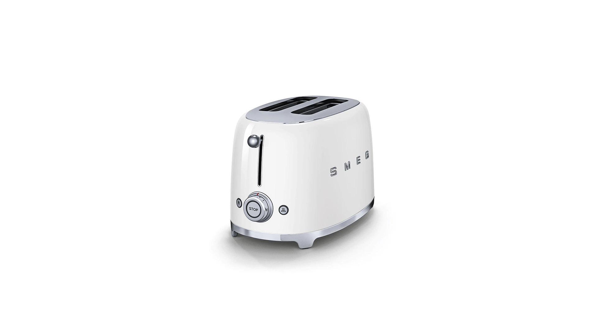 Тостер на 2 ломтика SMEG TSF01WHEU, 950 Вт, белый