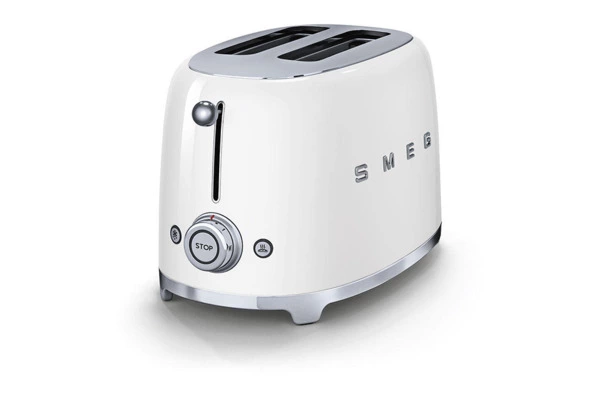 Тостер на 2 ломтика SMEG TSF01WHEU, 950 Вт, белый