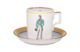 Чашка чайная с блюдцем ИФЗ Modes de Paris Гербовая 220 мл, фарфор твердый, желтый
