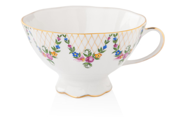 Чашка чайная с блюдцем Франц Гарднер в Вербилках Восточная принцесса Английский сад , фарфор твердый