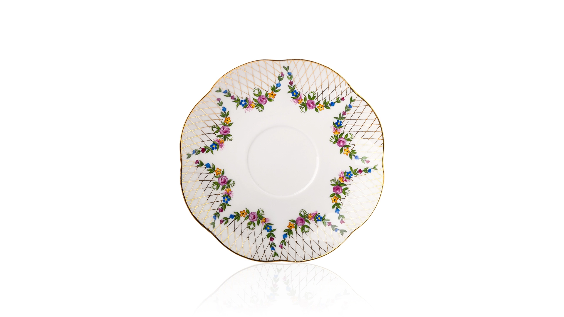 Чашка чайная с блюдцем Франц Гарднер в Вербилках Восточная принцесса Английский сад , фарфор твердый