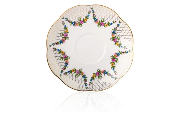 Чашка чайная с блюдцем Франц Гарднер в Вербилках Восточная принцесса Английский сад , фарфор твердый