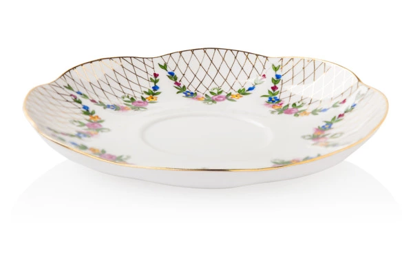 Чашка чайная с блюдцем Франц Гарднер в Вербилках Восточная принцесса Английский сад , фарфор твердый