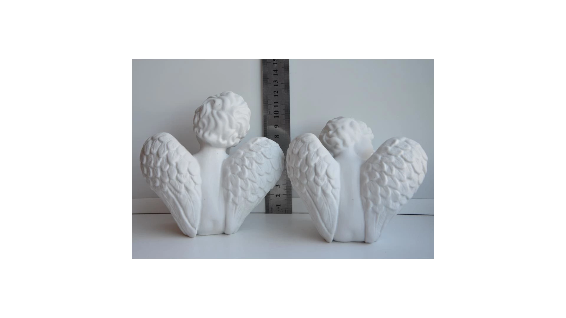 Набор скульптур Франц Гарднер в Вербилках Ангелы Хранители любви Бисквит 13 см, 2 шт, фарфор твердый