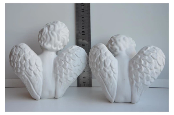 Набор скульптур Франц Гарднер в Вербилках Ангелы Хранители любви Бисквит 13 см, 2 шт, фарфор твердый