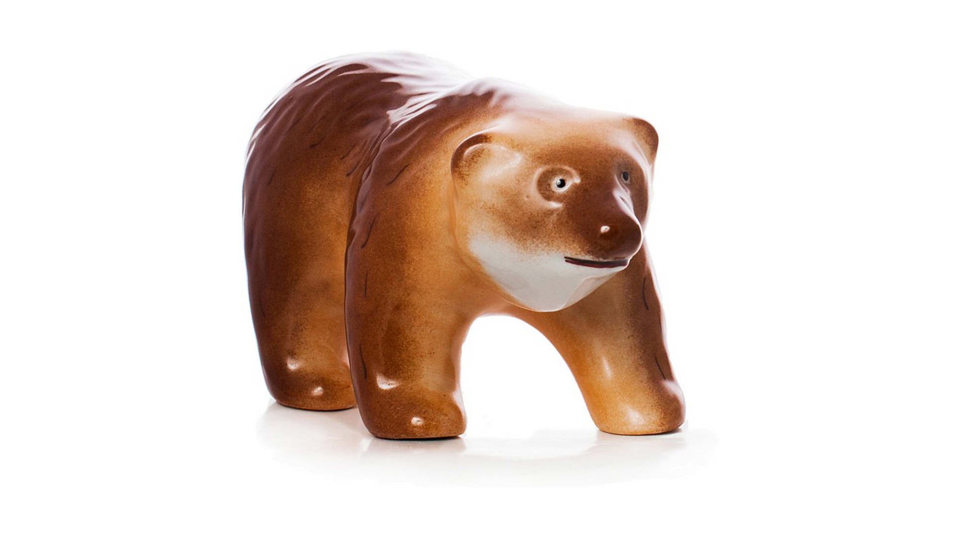 Скульптура Франц Гарднер в Вербилках Медведь бурый 7 см, фарфор твердый