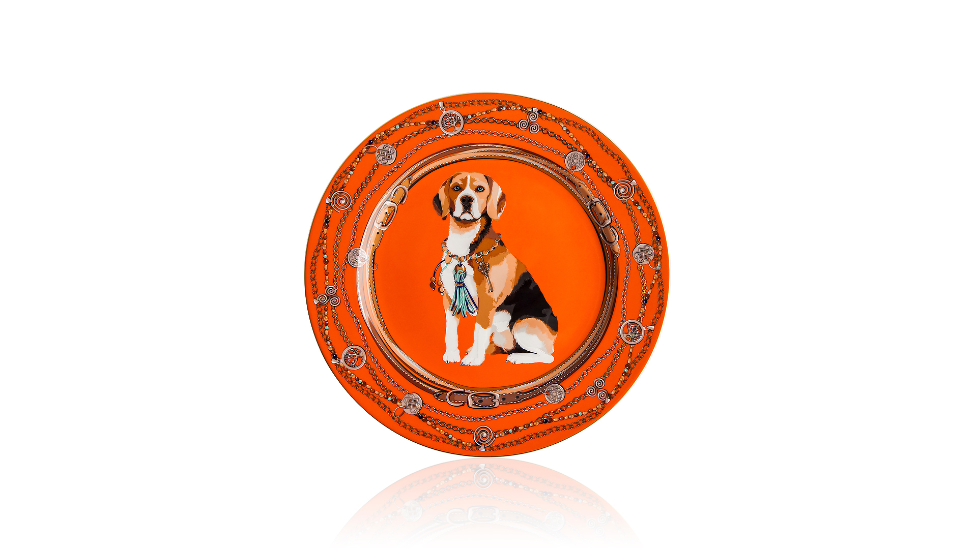 Тарелка настенная Rosenthal Versace Собака 30см, фарфор