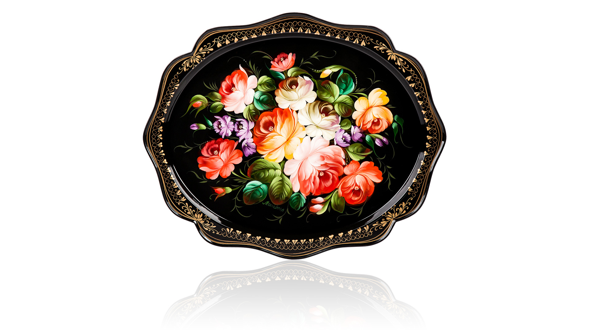 Жостово поднос 34x24. Жостово деревня. Жостовский поднос (жостово). Гончарова – жостовские изделия. Роспись подноса жостовским букетами.