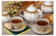 Сервиз чайный Дулевский фарфоровый завод Голубая роза Золотистый на 6 персон 15 предметов, фарфор