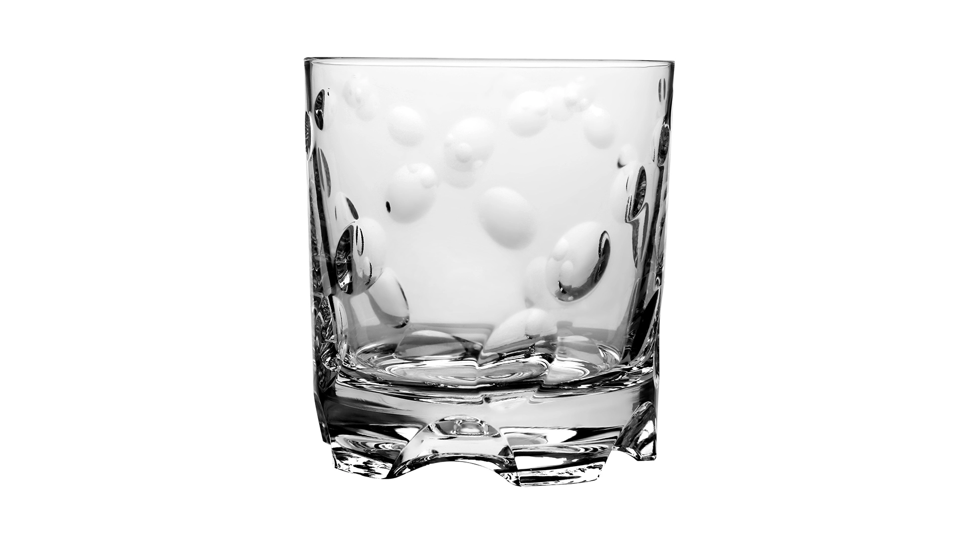 Стакан вращающийся для виски Shtox Пузырьки 320 мл, хрусталь, п/к, 015