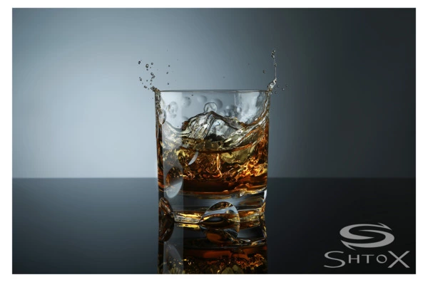 Стакан вращающийся для виски Shtox Пузырьки 320 мл, хрусталь, п/к, 015