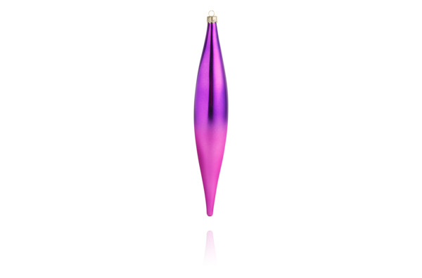 Украшение новогоднее 30см Сосулька градиент, пурпурное