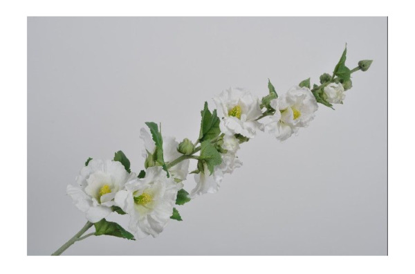 Цветок искусственный Silk-ka "Мальва" 88см (белый)