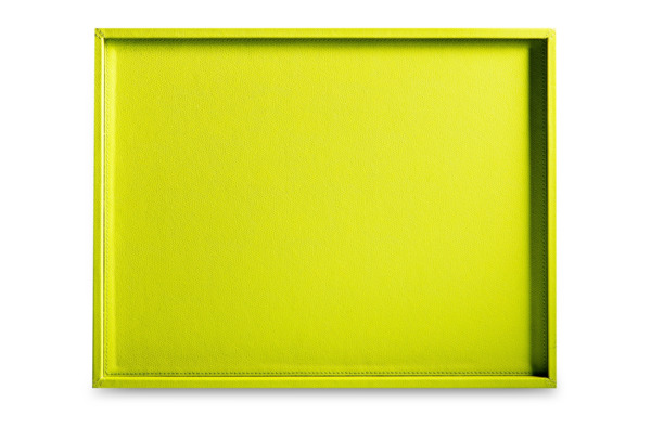 Поднос GioBagnara Тедди 44,5x34,5см, светло-зелёный,капучино принт замша