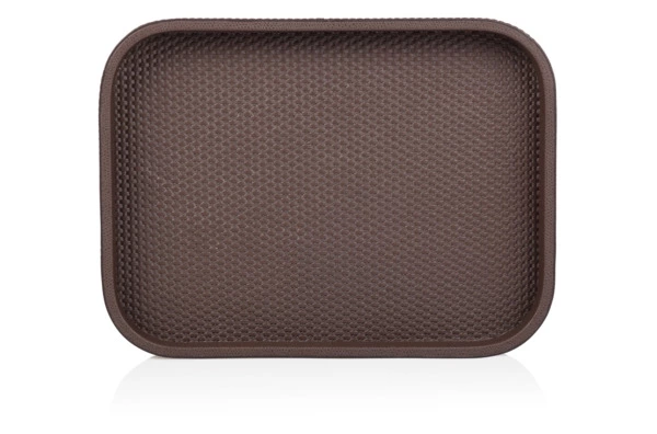 Поднос GioBagnara Поло 27,5х20,5 см, темный шоколад, принт Белладжио