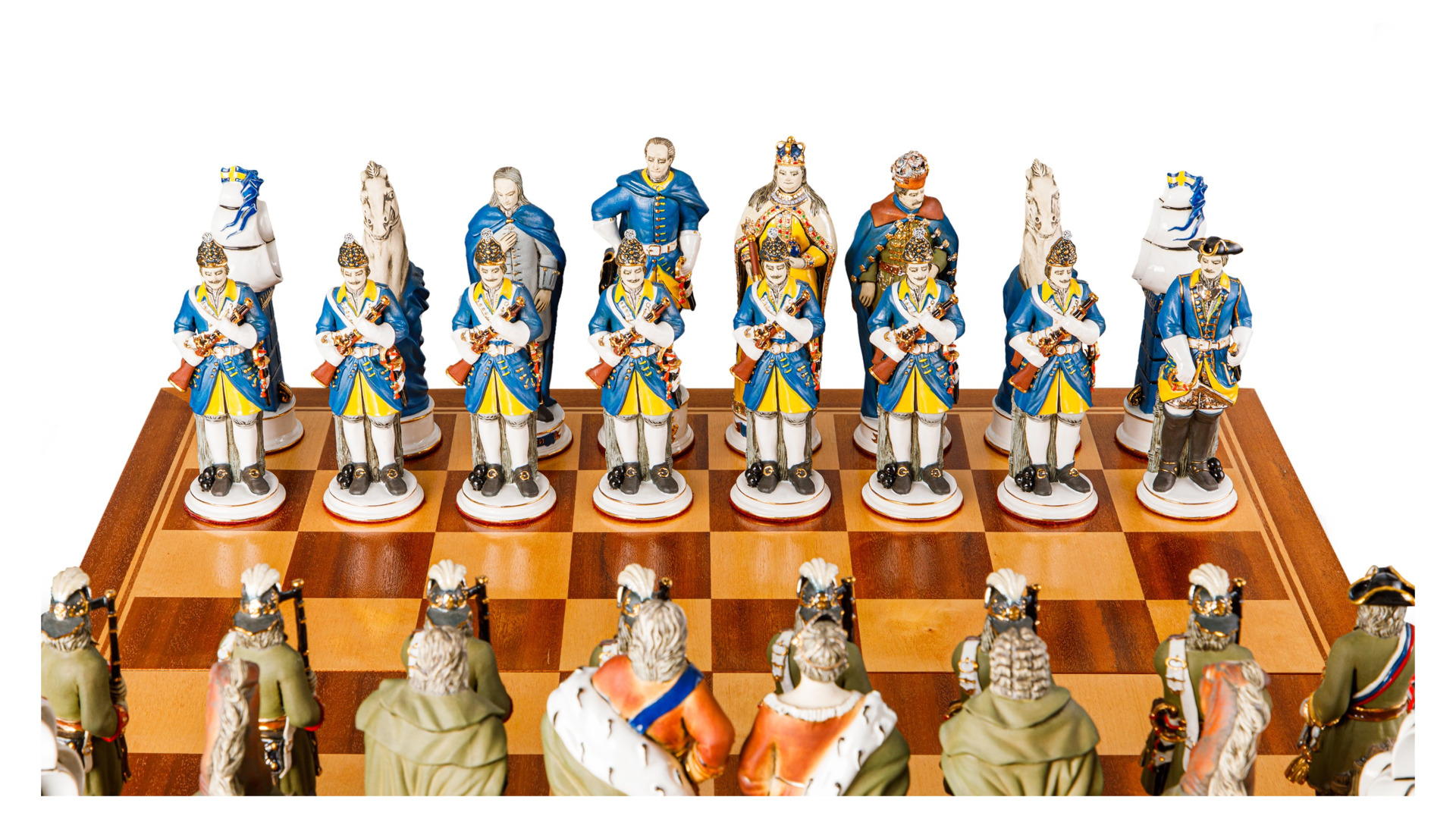 Набор шахмат ИП Пашков Г.Г. Петр первый в кофре, фарфор твердый