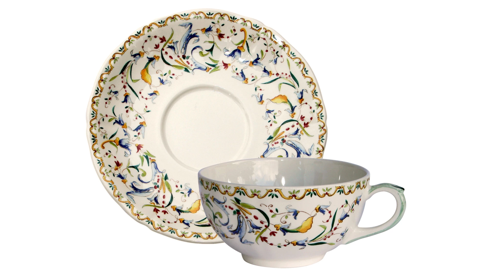 Набор чашек чайных Gien с блюдцами Тоскана 130мл, 2 шт, фаянс