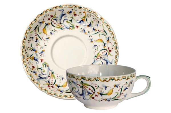 Набор чашек чайных Gien с блюдцами Тоскана 130мл, 2 шт, фаянс