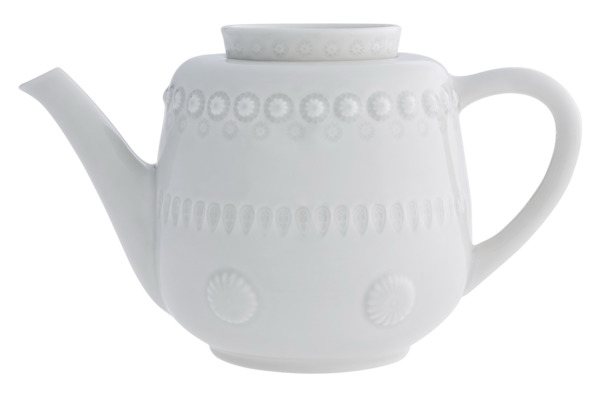 Чайник Bordallo Pinheiro Фантазия 1,5 л, керамика, бежево-серый