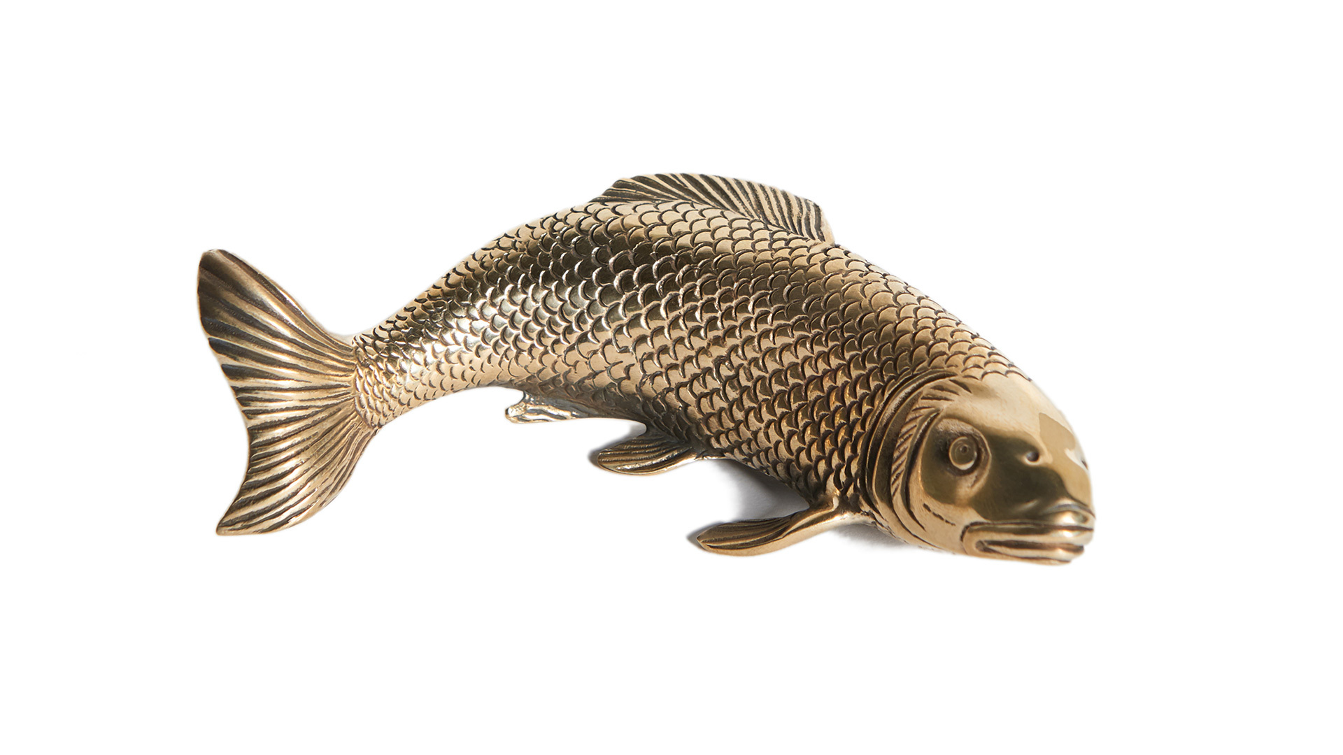 Рыбка золотого цвета. Рыба, латунь. Yachtline. Золотая рыбка статуэтка. Рыба, латунь, новая. Yachtline. Пресс рыбка.