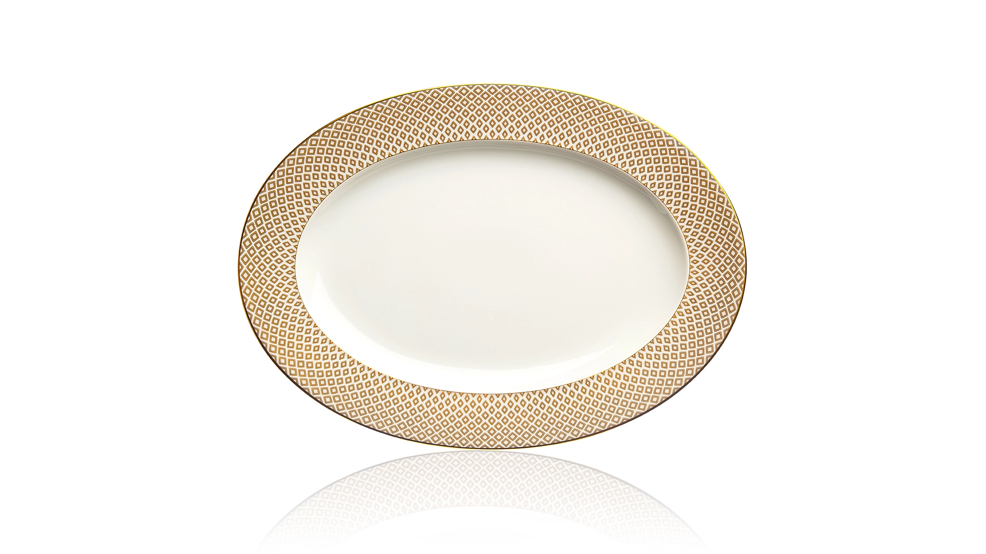 Блюдо овальное Rosenthal Францис Карро Беж 34 см, фарфор