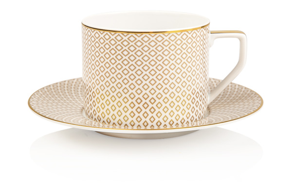 Чашка чайно-кофейная с блюдцем Rosenthal Францис Карро Беж 320мл, фарфор