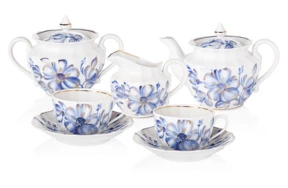 Сервиз чайный Франц Гарднер в Вербилках Мальва на 6 персон 15 предметов, фарфор твердый