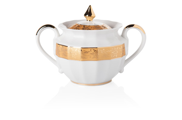 Сервиз чайный Франц Гарднер в Вербилках Центория золотая на 6 персон 15 предметов, фарфор твердый