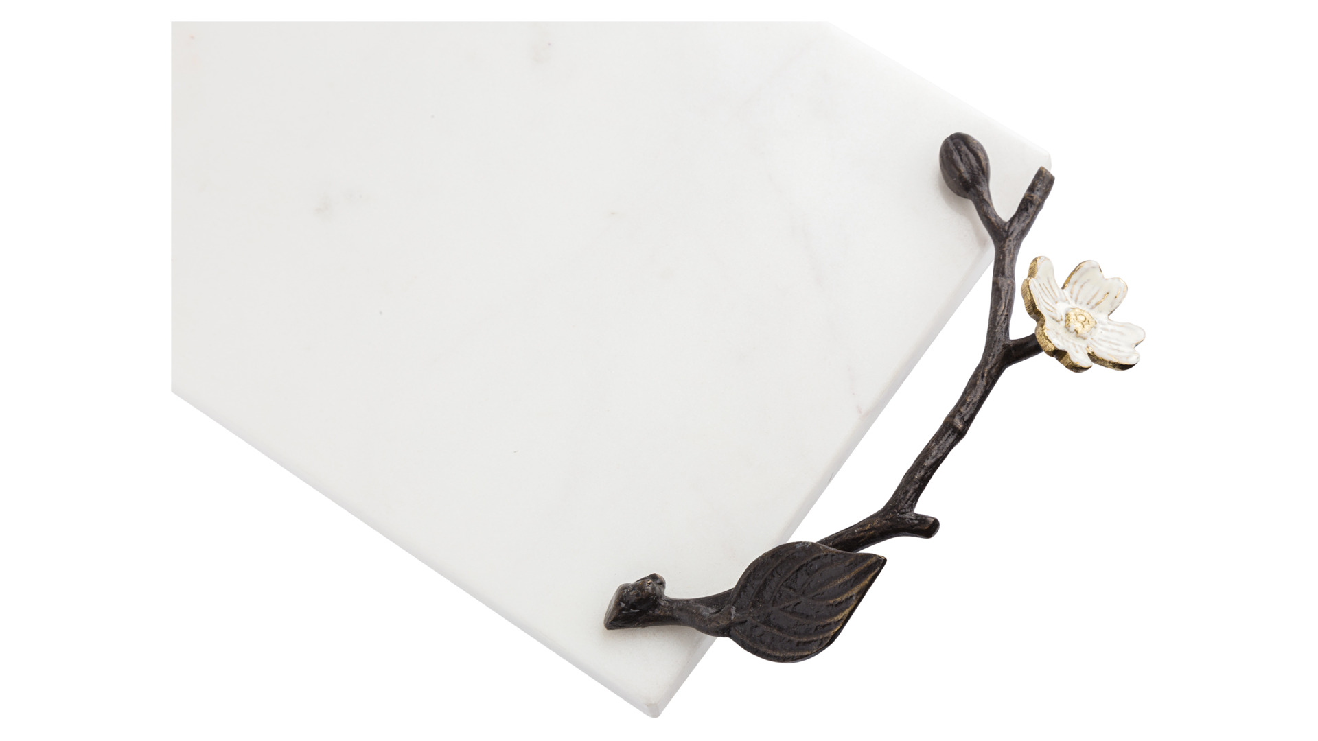 Доска для сыра с ножом Michael Aram Цветок кизила 47х15 см, мрамор