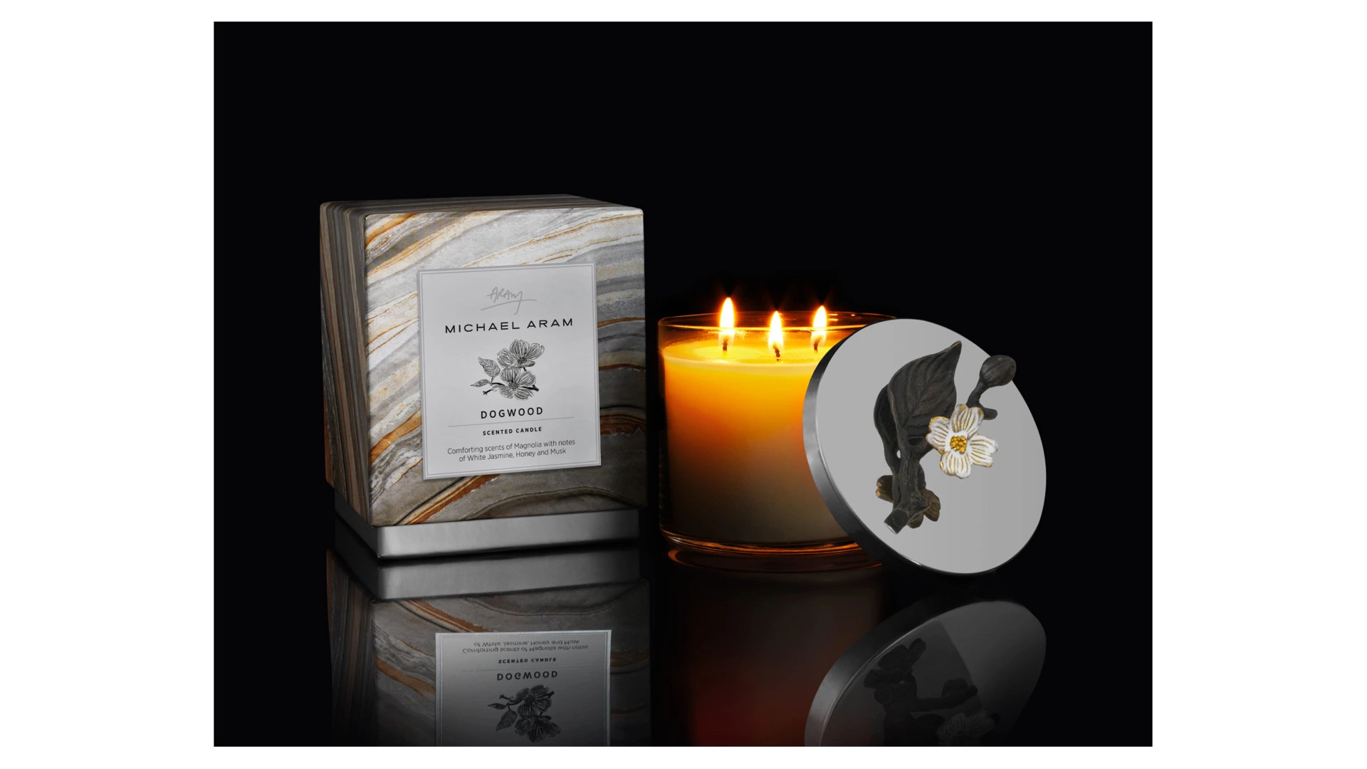 Свеча Michael Aram Цветок кизила 11,5 см, стекло