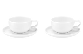 Набор чашек кофейных с блюдцем Portmeirion Выбор Портмейрион 100 мл, 2 шт, белый