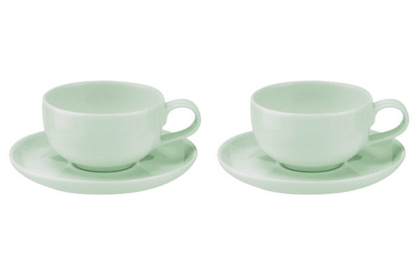 Набор чашек кофейных с блюдцем Portmeirion Выбор Портмейрион 100 мл, 2 шт, зеленый