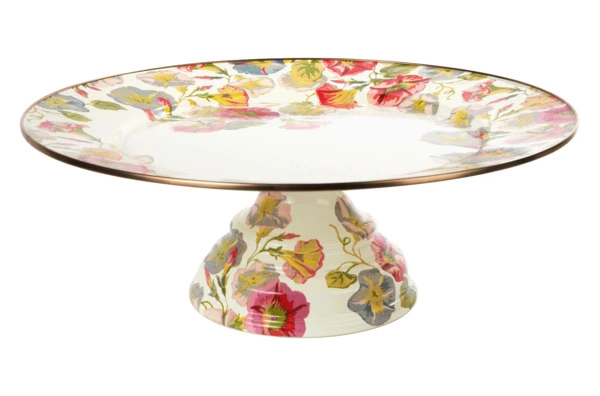 Блюдо сервировочное на подставке Mackenzie-Childs Countly Check 40 см, сталь нержавеющая