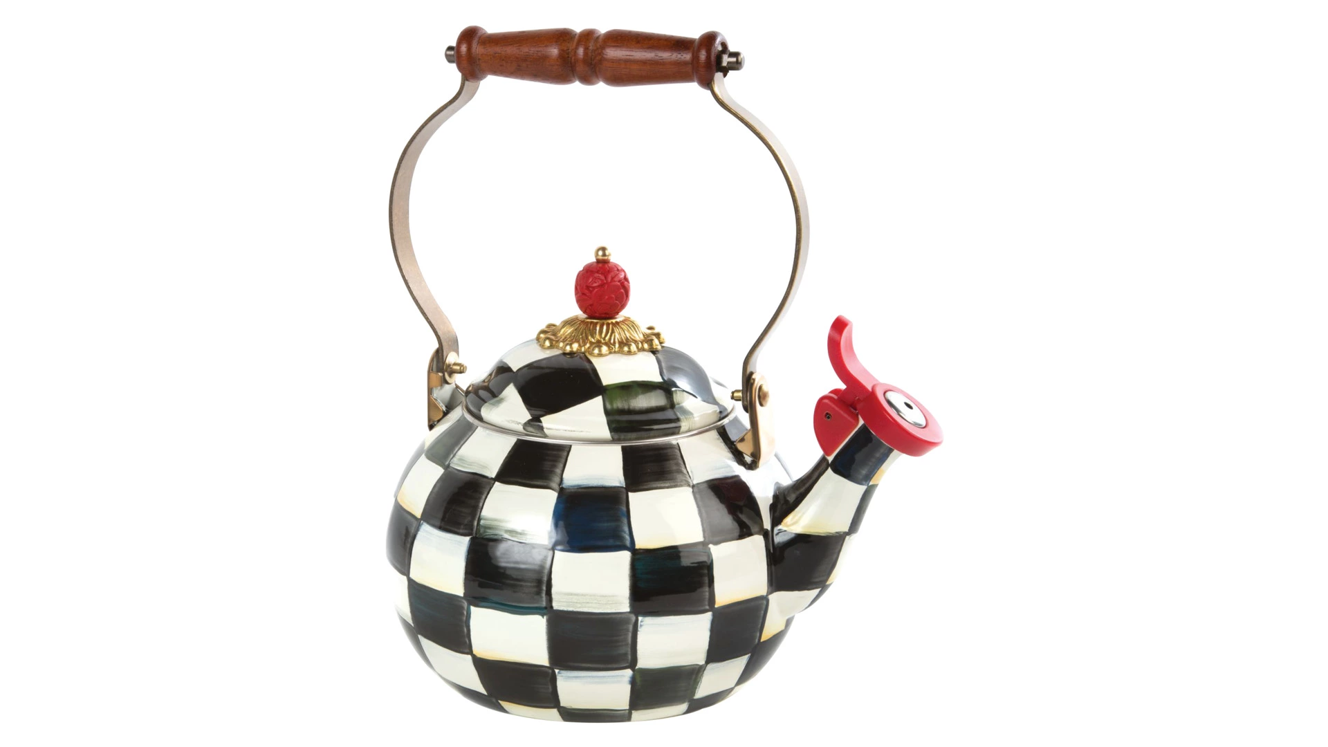 Чайник со свистком Mackenzie-Childs Courtly Check 2 л, сталь нержавеющая
