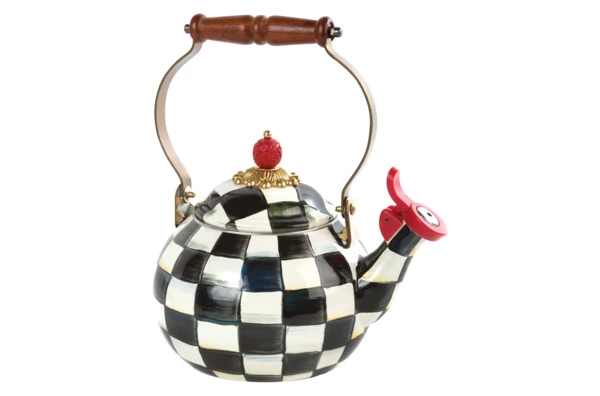 Чайник со свистком Mackenzie-Childs Courtly Check 2 л, сталь нержавеющая