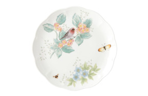 Тарелка обеденная Lenox Бабочки на лугу.Птицы.Чечетка 28 см