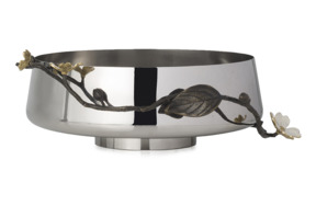 Чаша декоративная Michael Aram Цветок кизила 28 см, сталь, серебристая