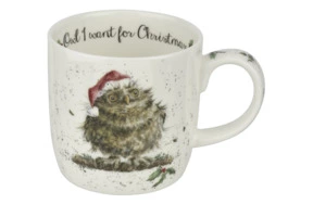 Кружка Royal Worcester Забавная фауна Рождественская совушка 310 мл