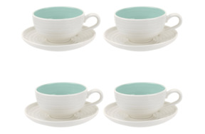 Набор чашек чайных с блюдцем Portmeirion Софи Конран для Портмейрион 200мл, 4 шт, мятный
