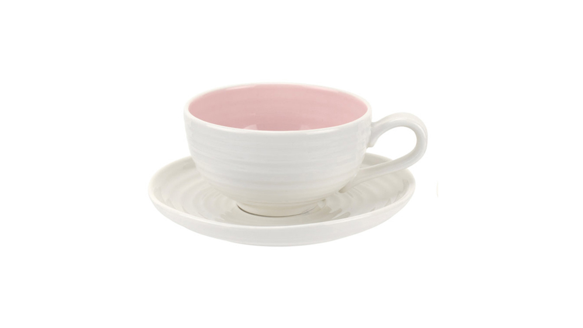 Чашка чайная с блюдцем Portmeirion Софи Конран для Портмейрион 200мл, розовая