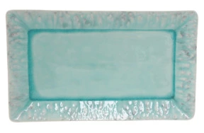 Блюдо прямоугольное 40x24см Мадейра, голубое
