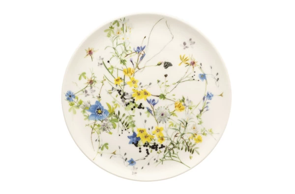 Тарелка десертная Rosenthal Альпийские цветы 18 см, фарфор костяной